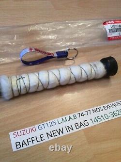 SUZUKI GT125 L. M. A. B 74-77 NOS EXHAUST BAFFLE NEW IN BAG 14510-36200 obsolete SUZUKI GT125 L. M. A. B 74-77 NOS EXHAUST BAFFLE NEW IN BAG 14510-36200 obsolete