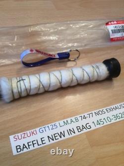 SUZUKI GT125 L. M. A. B 74-77 NOS EXHAUST BAFFLE NEW IN BAG 14510-36200 obsolete SUZUKI GT125 L. M. A. B 74-77 NOS EXHAUST BAFFLE NEW IN BAG 14510-36200 obsolete