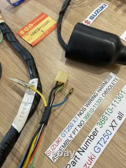 SUZUKI GT250 X7 NOS WIRING HARNESS 36610-11300 36610-11301 36610-11302 new + tag