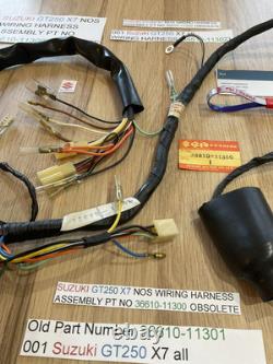 SUZUKI GT250 X7 NOS WIRING HARNESS 36610-11300 36610-11301 36610-11302 new + tag