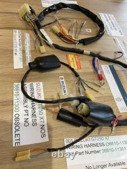 SUZUKI GT250 X7 NOS WIRING HARNESS 36610-11300 36610-11301 36610-11302 new + tag