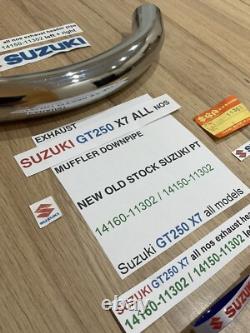 SUZUKI GT250 X7 all nos exhaust header pipe 14160-11302 / 14150-11302 left + rig