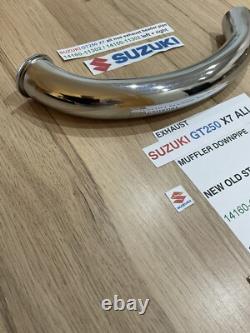 SUZUKI GT250 X7 all nos exhaust header pipe 14160-11302 / 14150-11302 left + rig