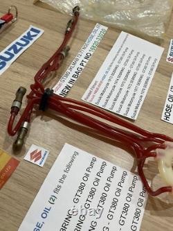 SUZUKI GT380 72-77 J. K. L. M. A. B NOS OIL HOSE / PIPE No2 NEW PT NO 16820-33030