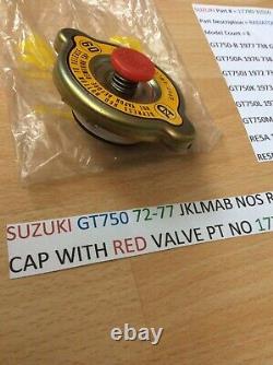 SUZUKI GT750 JKLMAB RE5 Radiator Cap red valve NOS IN PARTS BAG 17780-31010