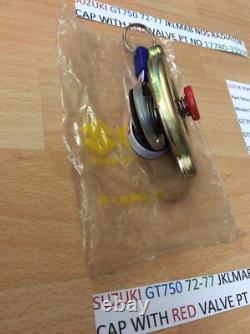 SUZUKI GT750 JKLMAB RE5 Radiator Cap red valve NOS IN PARTS BAG 17780-31010