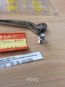 SUZUKI GT750 J/K 72-73 NOS CHROME GEAR LEVER + BOLT IN BAG WithTAG PT 25600-31000