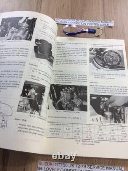 SUZUKI GT750 j/k SERVICE MANUAL PRINTED IN JAPAN 1976 LOVELY INTERNAL PAGES NOS