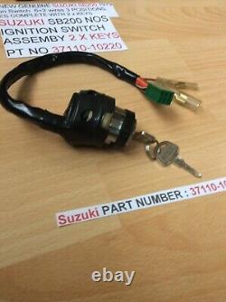 SUZUKI SB200 NOS IGNITION SWITCH PT NO 37110-10220 s/s 37110-10222 NEW 2 X KEYS