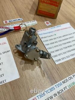 SUZUKI T350 T305 all NOS Oil Pump Assembly pt 16100-18010 IN ORIGINAL BOX SUZUKI T350 T305 all NOS Oil Pump Assembly pt 16100-18010 IN ORIGINAL BOX