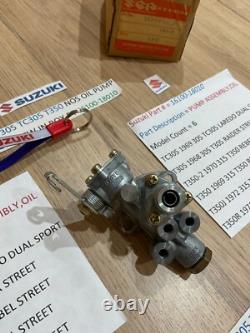 SUZUKI T350 T305 all NOS Oil Pump Assembly pt 16100-18010 IN ORIGINAL BOX SUZUKI T350 T305 all NOS Oil Pump Assembly pt 16100-18010 IN ORIGINAL BOX