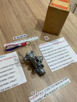 SUZUKI T350 T305 all NOS Oil Pump Assembly pt 16100-18010 IN ORIGINAL BOX SUZUKI T350 T305 all NOS Oil Pump Assembly pt 16100-18010 IN ORIGINAL BOX