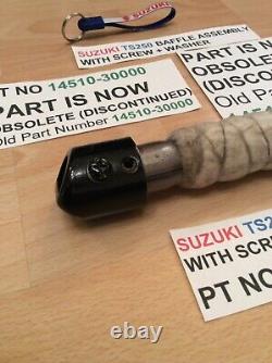 SUZUKI TS250 KLMA 73-76 NOS BAFFLE WITH SCREW PT 14510-30000 WithPARTS TAG + BAG SUZUKI TS250 KLMA 73-76 NOS BAFFLE WITH SCREW PT 14510-30000 WithPARTS TAG + BAG