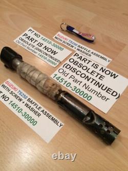 SUZUKI TS250 KLMA 73-76 NOS BAFFLE WITH SCREW PT 14510-30000 WithPARTS TAG + BAG SUZUKI TS250 KLMA 73-76 NOS BAFFLE WITH SCREW PT 14510-30000 WithPARTS TAG + BAG