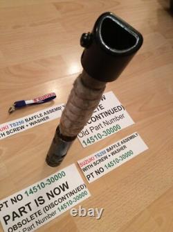 SUZUKI TS250 KLMA 73-76 NOS BAFFLE WITH SCREW PT 14510-30000 WithPARTS TAG + BAG