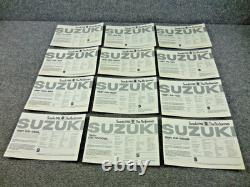Set of (12) NOS 1981 Suzuki Dealer Sales Floor Price Tags Spec Cards
