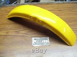 Suzuki 73 TS185 TS185K NOS Front Fender OEM Marble or Desert Yellow