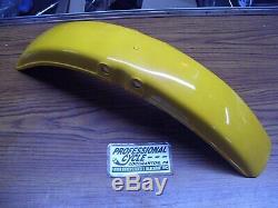 Suzuki 73 TS185 TS185K NOS Front Fender OEM Marble or Desert Yellow