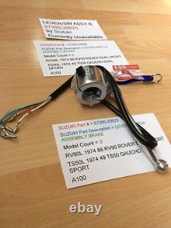 Suzuki A100 Rv90 Ts50 Nos Lever Switch Assembly Brake Wiring Pt57300-20625 New Suzuki A100 Rv90 Ts50 Nos Lever Switch Assembly Brake Wiring Pt57300-20625 New
