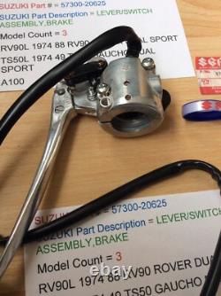 Suzuki A100 Rv90 Ts50 Nos Lever Switch Assembly Brake Wiring Pt57300-20625 New