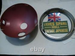 Suzuki A100k, A1004. 1973-78, Headlamp Shell & Rim, Genuine, Nos