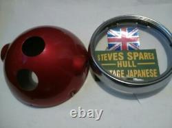 Suzuki A100k, A1004. 1973-78, Headlamp Shell & Rim, Genuine, Nos