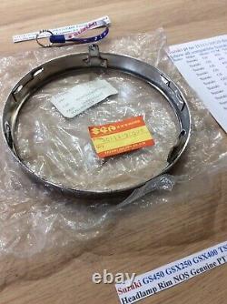 Suzuki GS450 GSX250 GSX400 TS250 B/C Headlamp Rim NOS Genuine PT NO 35111-30520