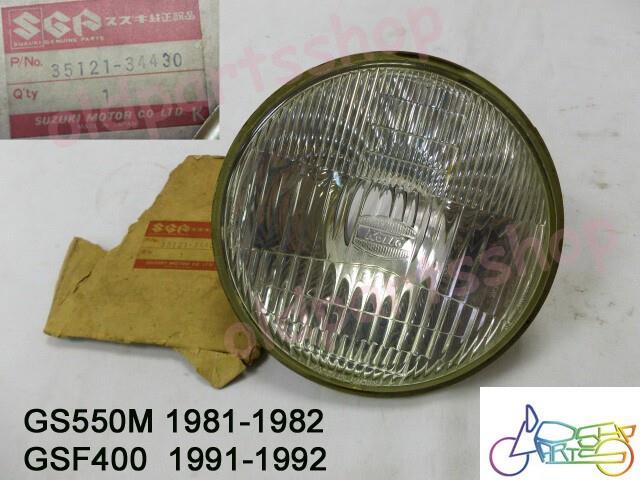 Suzuki Gs550 Headlight Lens 1981-82 Nos Gsf400 Bandit 400 Lamp Oem 35121-34430