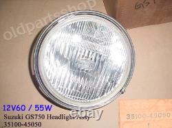 Suzuki GS750 GSX750 Headlight NOS GS Lamp Beam Rim Socket Wire OEM 35100-45050 Suzuki GS750 GSX750 Headlight NOS GS Lamp Beam Rim Socket Wire OEM 35100-45050
