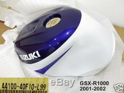 Suzuki GSX-R1000 Fuel Tank 2001-02 NOS GSXR1000 Gas Tank 44100-40F10-L99 GSX-R