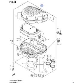 Suzuki GSX-R1000 K5 K6 2005-2006 Complete Air Box Cleaner Assy NOS 1370041G00