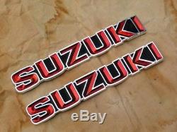 Suzuki GT185 GT250 GT380 GT550 T350 Tank Badges Emblem NOS Japan P/N 68111-33000