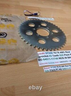Suzuki GT250 76-78 ABC Rear Sprocket 43 Teeth 525 Pitch PT NO 64511-11740 NOS