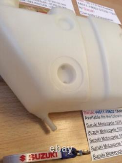 Suzuki GT250 T350 NOS OIL TANK WITH SUZUKI BAG + PARTS TAG PT NO 44611-18602 Suzuki GT250 T350 NOS OIL TANK WITH SUZUKI BAG + PARTS TAG PT NO 44611-18602