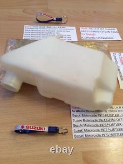 Suzuki GT250 T350 NOS OIL TANK WITH SUZUKI BAG + PARTS TAG PT NO 44611-18602