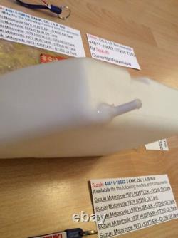 Suzuki GT250 T350 NOS OIL TANK WITH SUZUKI BAG + PARTS TAG PT NO 44611-18602 Suzuki GT250 T350 NOS OIL TANK WITH SUZUKI BAG + PARTS TAG PT NO 44611-18602