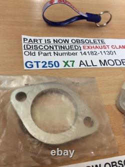 Suzuki GT250 X7 ALL NOS EXHAUST CLAMPS X 2 PIECES PT NO 14182-11301 NEW IN BAGS