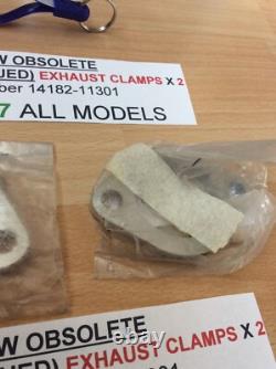 Suzuki GT250 X7 ALL NOS EXHAUST CLAMPS X 2 PIECES PT NO 14182-11301 NEW IN BAGS