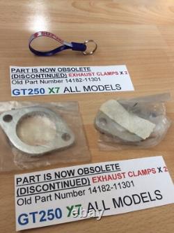 Suzuki GT250 X7 ALL NOS EXHAUST CLAMPS X 2 PIECES PT NO 14182-11301 NEW IN BAGS