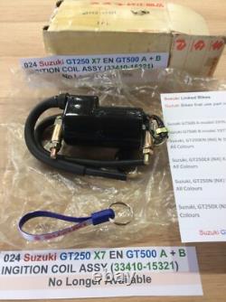 Suzuki GT250 X7 E EN GT500 A + B NOS IGNITION COIL ASSEMBLY NEW PT 33410-15321