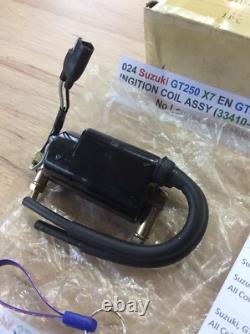 Suzuki GT250 X7 E EN GT500 A + B NOS IGNITION COIL ASSEMBLY NEW PT 33410-15321