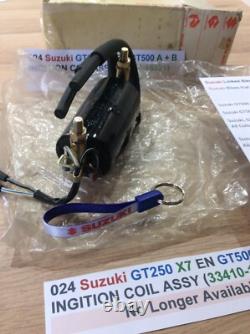 Suzuki GT250 X7 E EN GT500 A + B NOS IGNITION COIL ASSEMBLY NEW PT 33410-15321