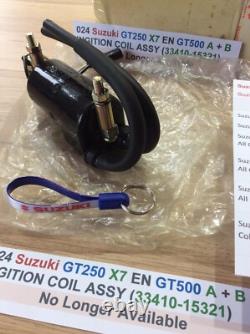 Suzuki GT250 X7 E EN GT500 A + B NOS IGNITION COIL ASSEMBLY NEW PT 33410-15321