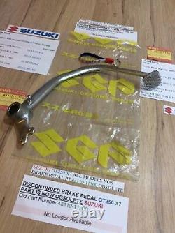 Suzuki GT250 X7 E EN NOS REAR BRAKE PEDAL ASSEMBLY NEW IN BAG PT 43110-11300