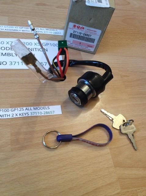 Suzuki Gt250 X7 Gt200 X5 Gp100 Gp125 Nos Ignition Switch Assembly 37110-28657