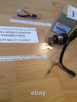 Suzuki GT250 X7 GT200 X5 GP100 GP125 nos ignition switch assembly 37110-28657 Suzuki GT250 X7 GT200 X5 GP100 GP125 nos ignition switch assembly 37110-28657