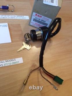 Suzuki GT250 X7 GT200 X5 GP100 GP125 nos ignition switch assembly PT 37110-28657 Suzuki GT250 X7 GT200 X5 GP100 GP125 nos ignition switch assembly PT 37110-28657