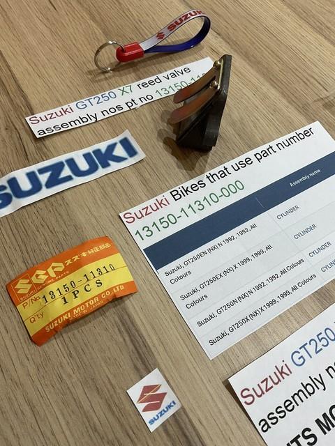 Suzuki Gt250 X7 All Models Reed Valve Assembly Nos Pt 13150-11310 With Parts Tag