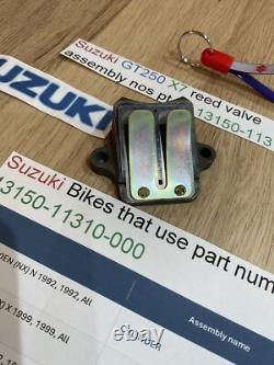 Suzuki GT250 X7 all models REED VALVE ASSEMBLY nos pt 13150-11310 with parts tag