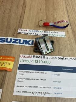 Suzuki GT250 X7 all models REED VALVE ASSEMBLY nos pt 13150-11310 with parts tag